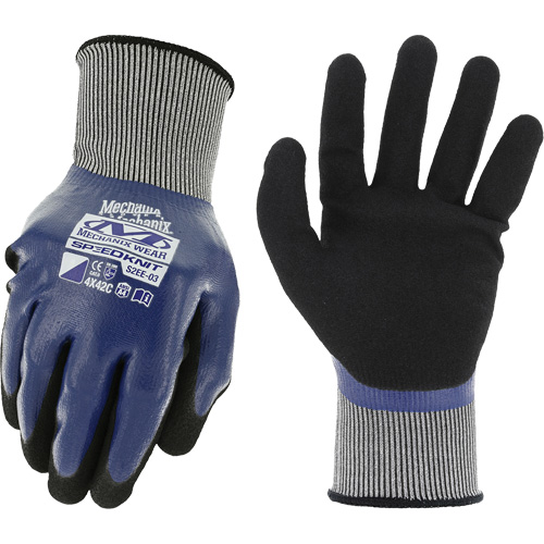 Gants de travail SpeedKnit Shield C4, Taille T-Grand/10, Calibre 18, Rev&ecirc;tement Nitrile, Enveloppe en Nylon/Spandex, ASTM ANSI niveau A4/EN 388 niveau C Kelford