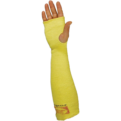 Sleeves with Thumb Hole, Kevlar&reg;, 22", ANSI/ISEA 105 Level 3/EN 388 Level 3, Yellow Kelford