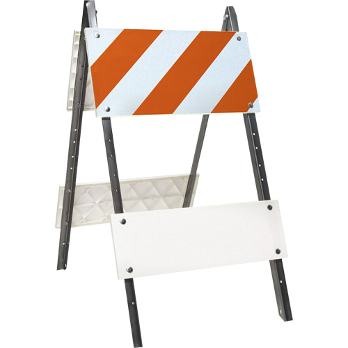 Prismatic Barricade, Folding, 24" L x 45" H, Orange/White Kelford