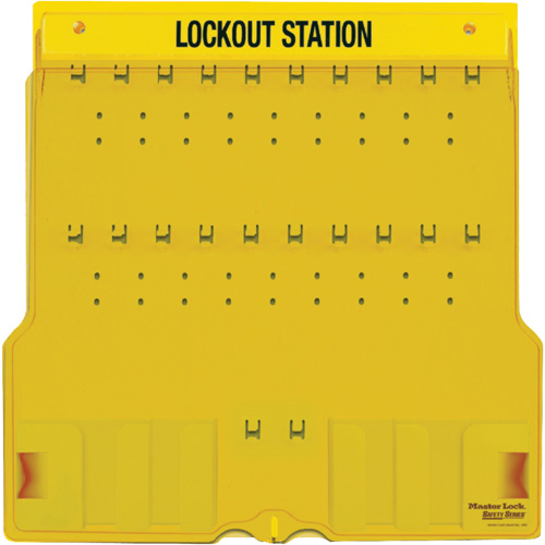 Poste de cadenassage trilingue recouvert, Cadenas Aucune, Capacit&eacute; de 20, Cadenas Non compris Kelford