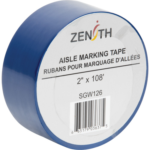Aisle Marking Tape, 2" x 108', PVC, Blue Kelford