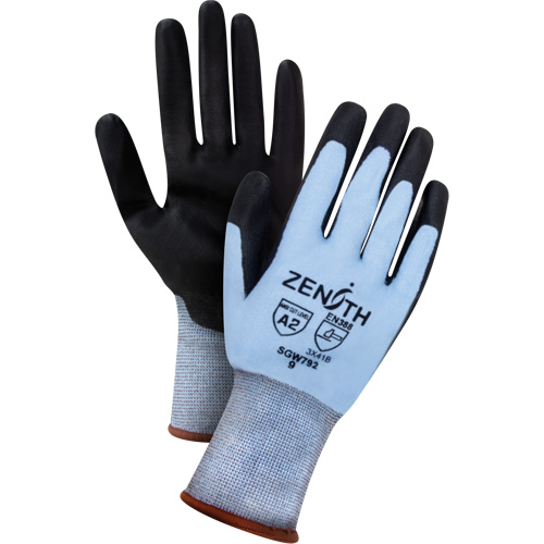 Gants r&eacute;sistants &agrave; la coupe &agrave; dext&eacute;rit&eacute; ultime, Taille Moyen, Calibre 18, Rev&ecirc;tement Polyur&eacute;thane, Enveloppe en PEHP, ASTM ANSI niveau A2/EN 388 niveau B Kelford