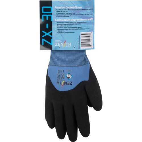 Gants enduits ZX-30° de premi&egrave;re qualit&eacute;, Moyen, R&ecirc;vetement Mousse de PVC, Calibre 15, Enveloppe en Nylon Kelford