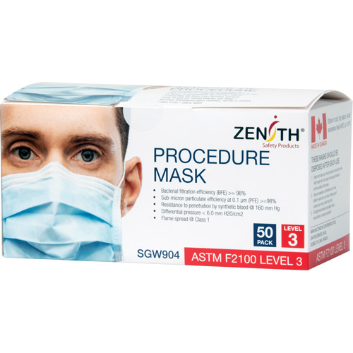 Masques d'intervention jetables, ASTM F2100 Niveau 3, Classe 1 Kelford