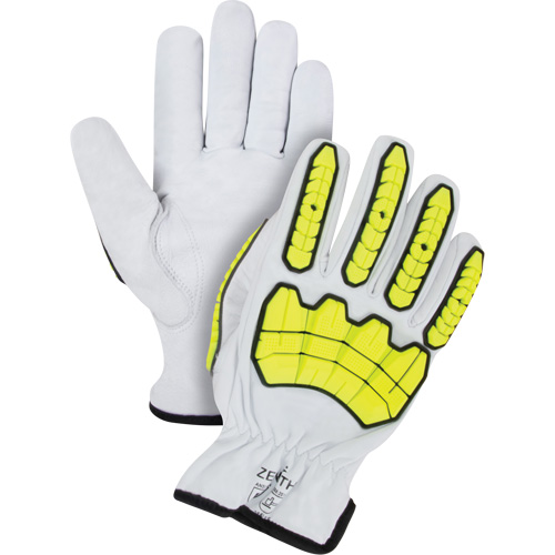 Impact & Cut Resistant Gloves, Small, Goatskin Palm, Driver Cuff Kelford