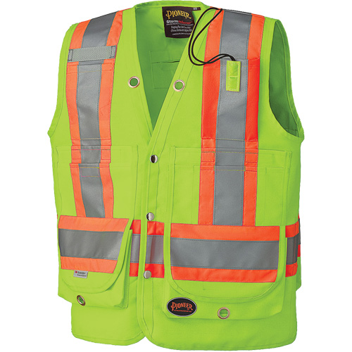 6696 Veste de s&eacute;curit&eacute; pour arpenteur, Jaune lime haute visibilit&eacute;, 4T-Grand, Polyester Kelford