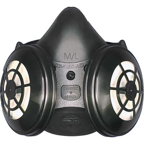 Ensemble de respirateur &agrave; demi-masque N95 Comfort-Air 400Nx noir sans soupape d'expiration, &eacute;lastom&egrave;re/Caoutchouc, Moyen/grand Kelford