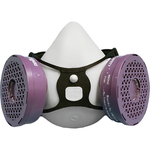 Ensemble de respirateur &agrave; demi-masque P100 Comfort-Air 400Nx noir sans soupape d'expiration, &eacute;lastom&egrave;re/Caoutchouc, Petit/Moyen Kelford
