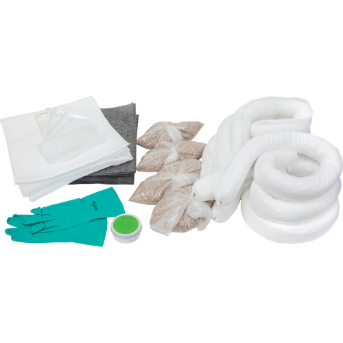 Spill Kit, Oil Only/Universal, Overpack, 20 US gal. Absorbancy Kelford