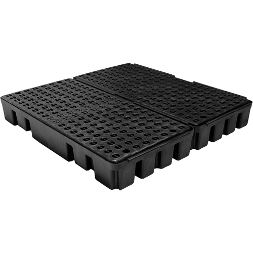 Black Diamond Low Profile Spill Pallet, 51 US gal. Spill Capacity, 49" x 48" x 6.5" Kelford
