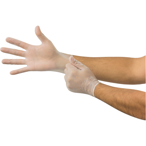 Gants jetables MicroFlex, Petit, Vinyle, 2,8 mil, Sans poudre, Transparent Kelford