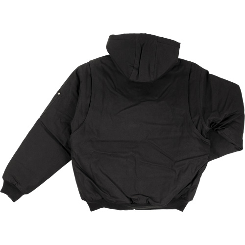 Blouson d'aviateur en toile lourde avec capuchon, Hommes, Moyen (grande taille), Noir Kelford