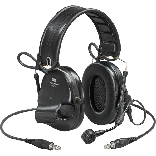 Casque VI NIB avec deux fils de sortie et rail arc Peltor ComTac, Style Bandeau, 23 dB Kelford