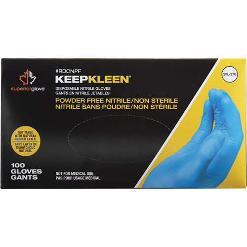 KeepKleen&reg; Disposable Glove, Small, Nitrile, 2.8-mil, Powder-Free, Blue Kelford