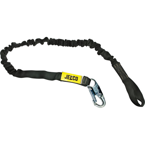 Arc Flash Shock Absorbing Lanyard, 6', Locking Snap Hook Center, Choke-Off Loop Leg Ends, Nylon Kelford