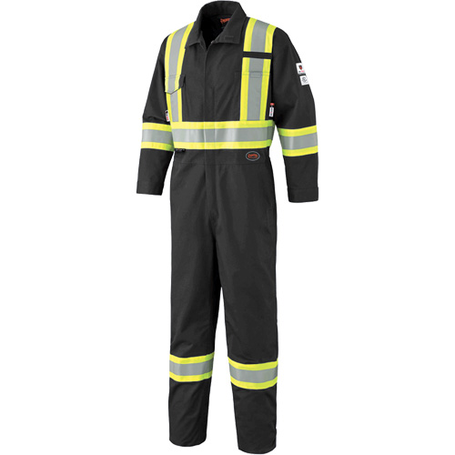 7702BK FR-Tech&reg; 88/12 FR Arc Rated Coveralls, Size 36, Black, 9.7 cal/cm² Kelford