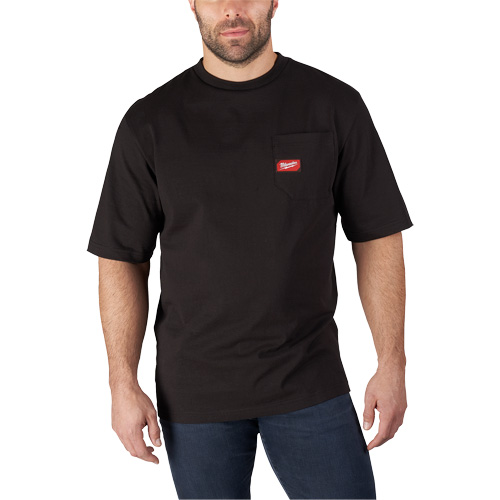 T-shirt robuste avec poche, Hommes, Petit, Noir Kelford