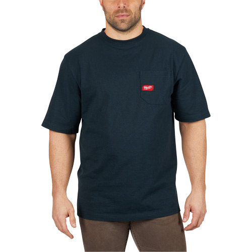 Heavy-Duty Pocket T-Shirt, Men's, Small, Blue Kelford