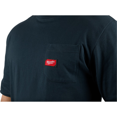 Heavy-Duty Pocket T-Shirt, Men's, Small, Blue Kelford