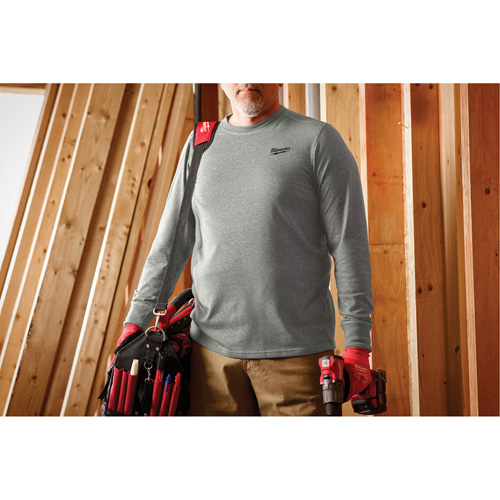 T-shirt de travail hybride, Hommes, Petit, Gris Kelford
