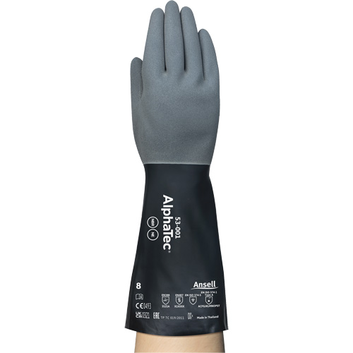 Gants r&eacute;sistants aux produits chimiques AlphaTec, Taille 7, 13" lo, N&eacute;opr&egrave;ne/Nitrile, Doublure en Nylon, 17 mils Kelford