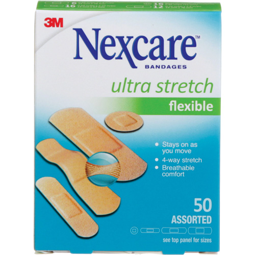 Nexcare Ultra Stretch Bandages, Assorted, Plastic, Non-Sterile Kelford