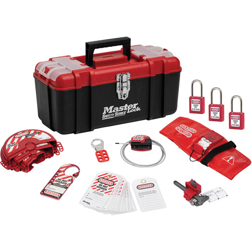 Standard Personal Lockout Kit with Zenex Thermoplastic Locks, Valve Kit, 13 Components Kelford