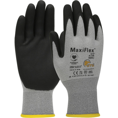 Gants compatibles avec les &eacute;crans tactiles ultral&eacute;gers ATG MaxiFlex Elite, Grand, R&ecirc;vetement Nitrile, Calibre 18, Enveloppe en Nylon Kelford