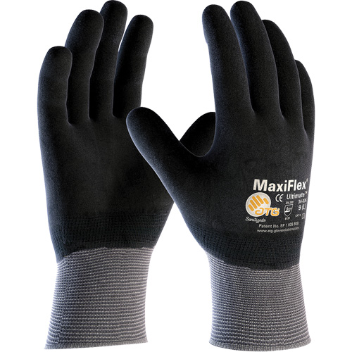 Gants compatibles avec les &eacute;crans tactiles ATG MaxiFlex Ultimate, Grand, R&ecirc;vetement Nitrile, Calibre 15, Enveloppe en Nylon/&eacute;lasthanne Kelford