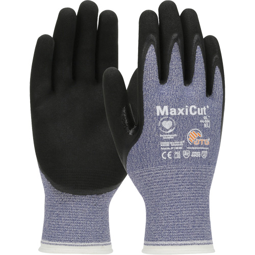 Gants r&eacute;sistants aux coupures dans un milieu de travail huileux ATG MaxiCut, Taille Grand, Calibre 15, Rev&ecirc;tement Nitrile, Enveloppe en Fil technique, ASTM ANSI niveau A3/EN 388 niveau 4/EN 388 niveau C Kelford