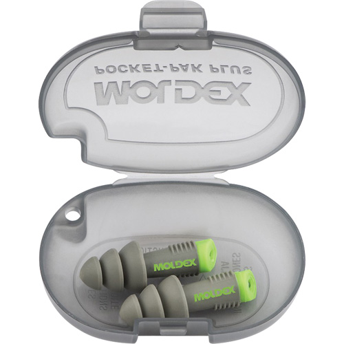 Bouchons d'oreilles r&eacute;utilisables Alphas, Sans cordon, Vrac - &eacute;tui en plastique, 27 dB NRR, Taille unique Kelford