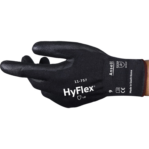 Gants r&eacute;sistant aux coupures Hyflex 11-757, Taille 6, Calibre 18, Rev&ecirc;tement Polyur&eacute;thane, Enveloppe en Intercept, ASTM ANSI niveau A7/EN 388 niveau F Kelford