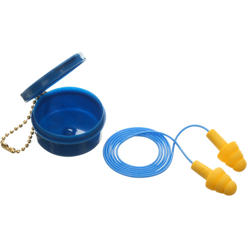 E-A-R Ultrafit Premolded Earplugs, Corded, Pair - Plastic Case, 25 dB NRR, One-Size Kelford