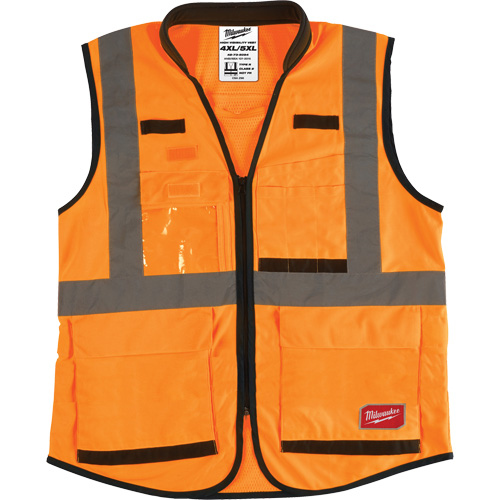 Performance Safety Vest, High Visibility Orange, 4X-Large/5X-Large Kelford