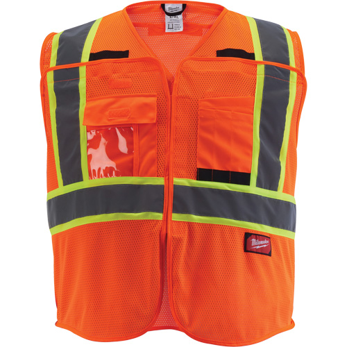 Veste de s&eacute;curit&eacute; pour signaleur, Orange haute visibilit&eacute;, Moyen/Petit Kelford