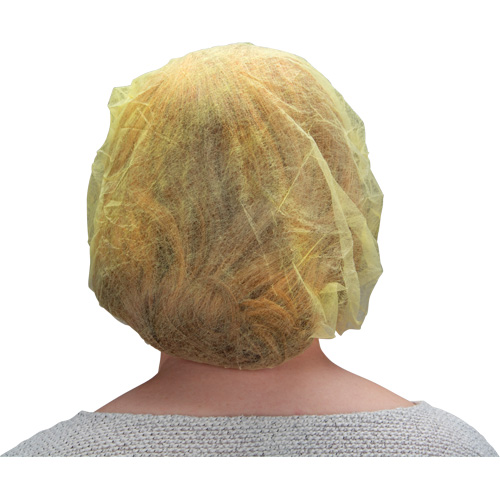 Bonnets bouffants, Polypropyl&egrave;ne, 21", Jaune Kelford