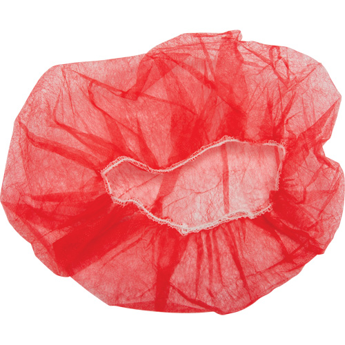 Bouffant Caps, Polypropylene, 24", Red Kelford