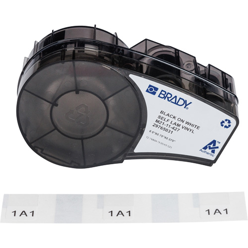 Self-Laminating Wrap Around Labels with Ribbon, Black Kelford