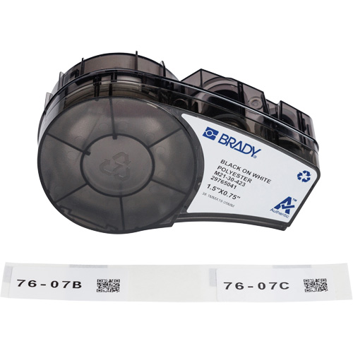 &eacute;tiquettes polyvalentes avec ruban pour environnements hostiles, Noir Kelford