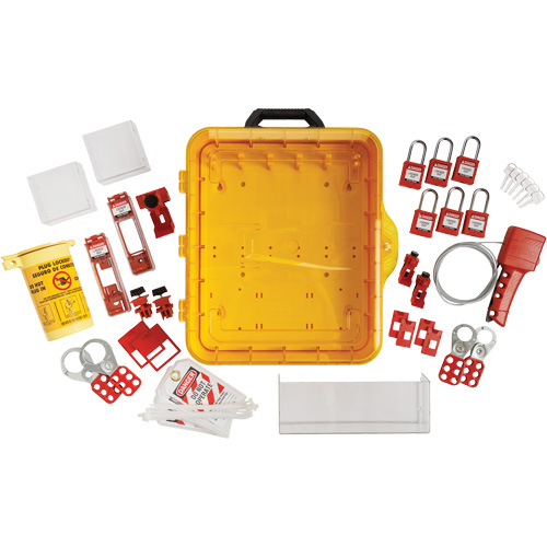 Station de cadenassage &eacute;lectrique avec cadenas de s&eacute;curit&eacute; en nylon utilisant des cl&eacute;s diff&eacute;rentes, Cadenas Plastique, Capacit&eacute; de 60, Cadenas Compris Kelford