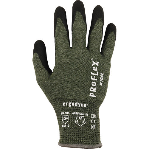 Proflex 7042 Cut-Resistant Gloves, Size Small, 18 Gauge, Nitrile Coated, Aramid Shell, ASTM ANSI Level A4/EN 388 Level D Kelford