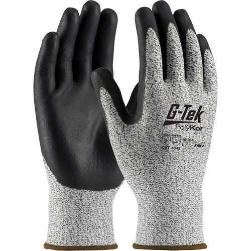 Gants r&eacute;sistants &agrave; la coupe G-Tek, Taille T-petit, Calibre 13, Rev&ecirc;tement Nitrile, Enveloppe en PolyKor, ASTM ANSI niveau A2/EN 388 niveau 3/EN 388 niveau B Kelford