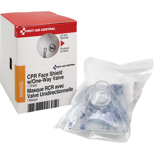 SmartCompliance&reg; Refill CPR Faceshield with One-Way Valve, Single Use Faceshield, Class 2 Kelford