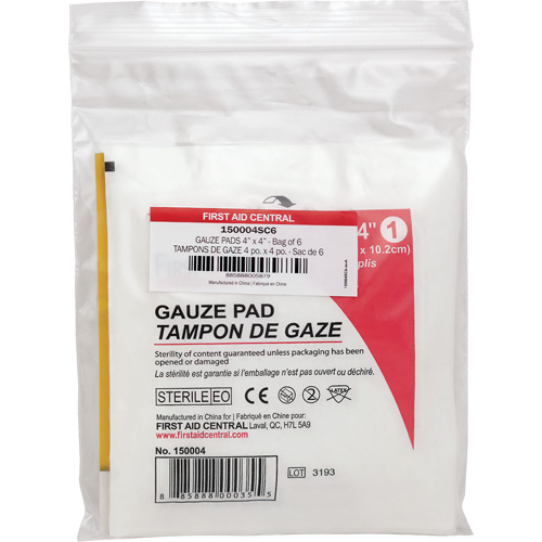SmartCompliance&reg; Refill Gauze, Pad, 4" L x 4" W, Sterile, Medical Device Class 1 Kelford