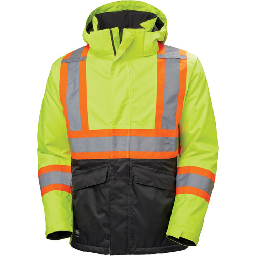 Veste d'hiver Alta, Polyester, Noir/Jaune lime haute visibilit&eacute;, Petit Kelford