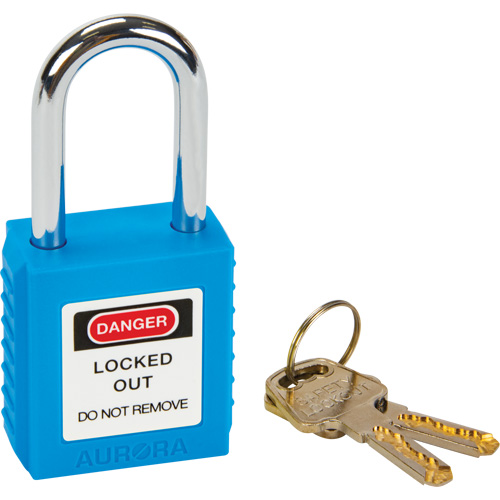Lock for Lockouts, Safety Padlock, Keyed Different, Thermoplastic, 1-1/2" Width Kelford