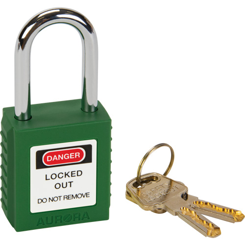 Verrouillage pour les consignations, Cadenas de s&eacute;curit&eacute;, Cl&eacute;s diff&eacute;rentes, Thermoplastique, Largeur de 1-1/2" Kelford