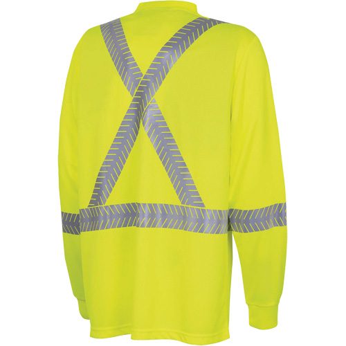 6905A Ultra-Cool Ultra-Breathable Long-Sleeved Safety Shirt, X-Small, High Visibility Lime-Yellow Kelford