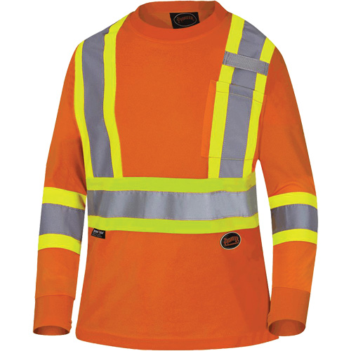 6968 T-shirt de s&eacute;curit&eacute; en il-de-perdrix pour femme, Polyester, T-petit, Orange haute visibilit&eacute; Kelford