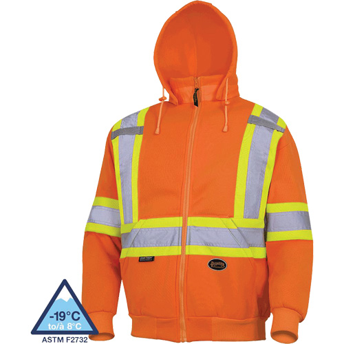 6924 Chandail &agrave; capuche, Petit, Orange haute visibilit&eacute; Kelford